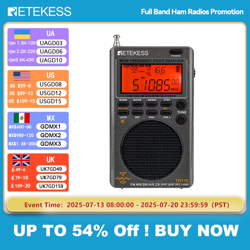 【開封初期設定動作確認済み】RETKEESS TR110 ラジオ受信機 RETEKESS TR110を購入 | ゼロから始めるアマチュア無線