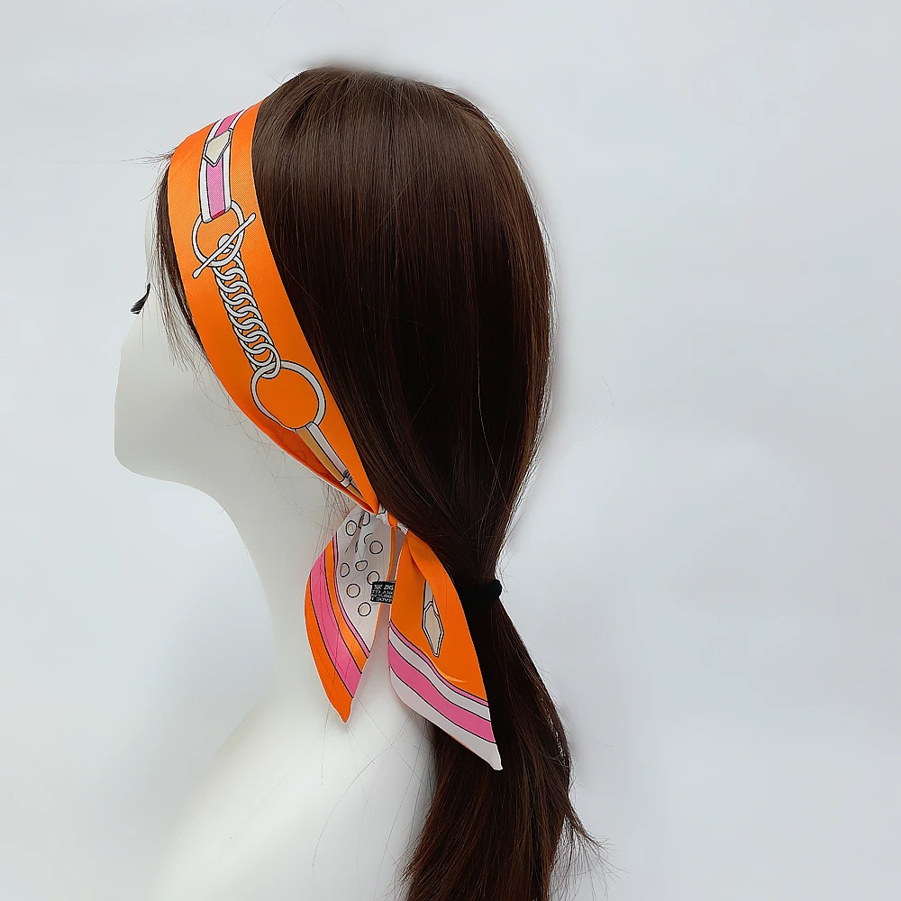 2023 neue Gürtel Dot Frauen Schal Luxus Marke Silk Schal Mode Stirnband Foulard Dünne Haar Tasche Schals Design Halstuch – Detail 19
