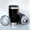 14oz Car Insulated Can Cooler, Universal Stainless Steel Double Lid Beer Cup Cooling Ice Water Bottles Insulated Slim Can Cooler 2