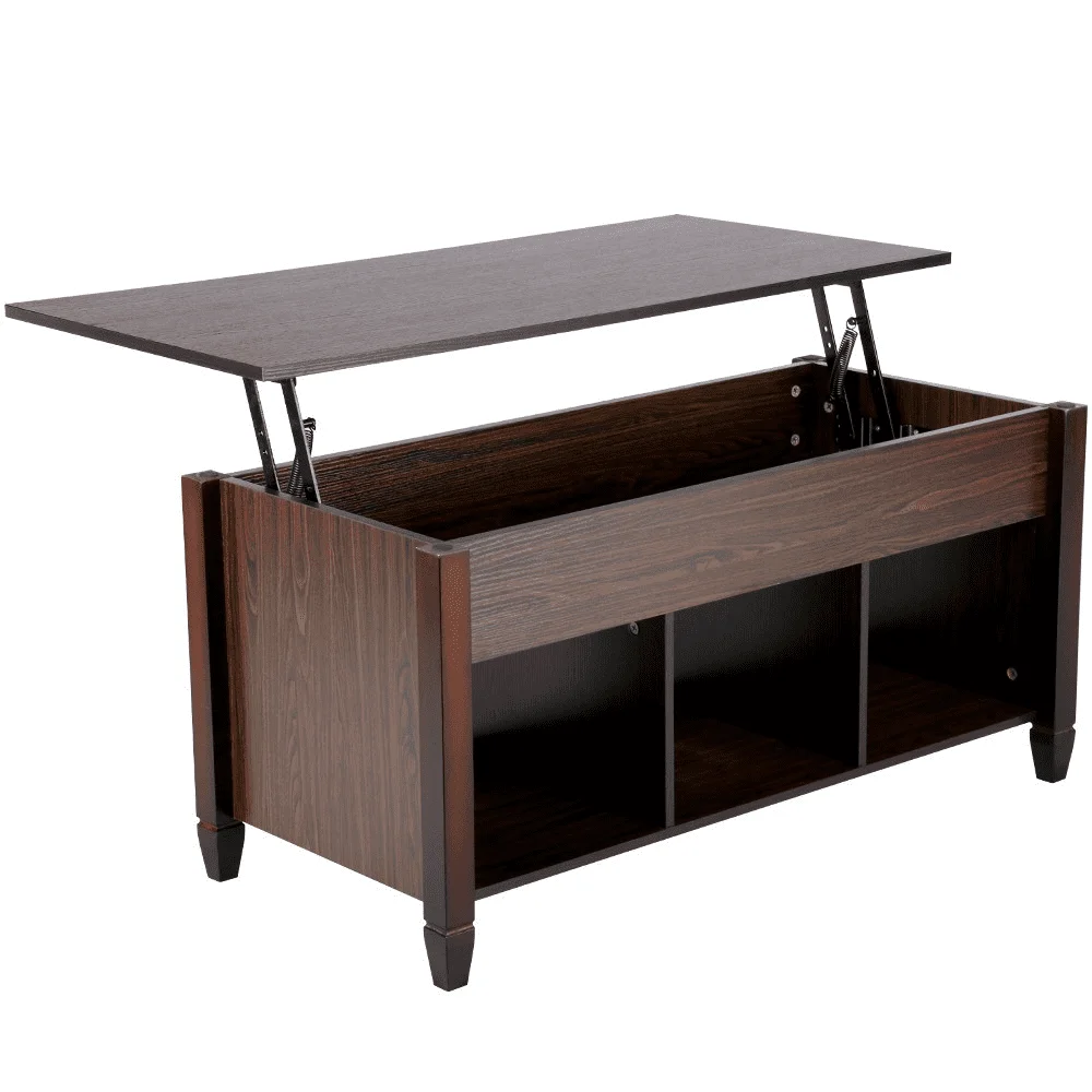 

Easyfashion 41" Lift Top Coffee Table with 3 Storage Compartments Espresso modern sense protective pad