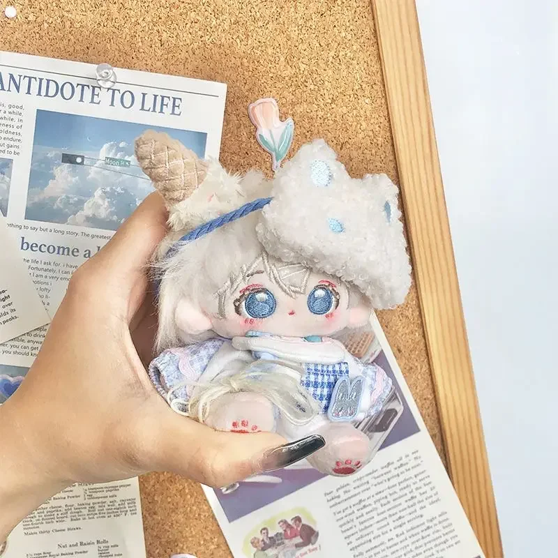 Milk candy rabbit 10cm baby clothes cute cotton doll clothes pajamas with eye mask set 2