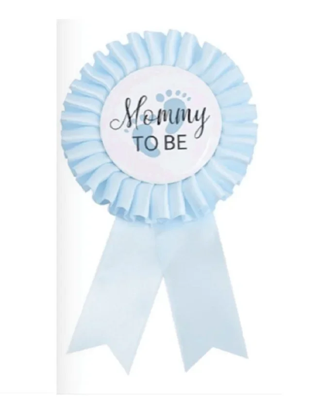 Fascia In Iuta Per Baby Shower - Scritta 'Mommy To Be' E 'Daddy To Be' Con Spille - Foto 2