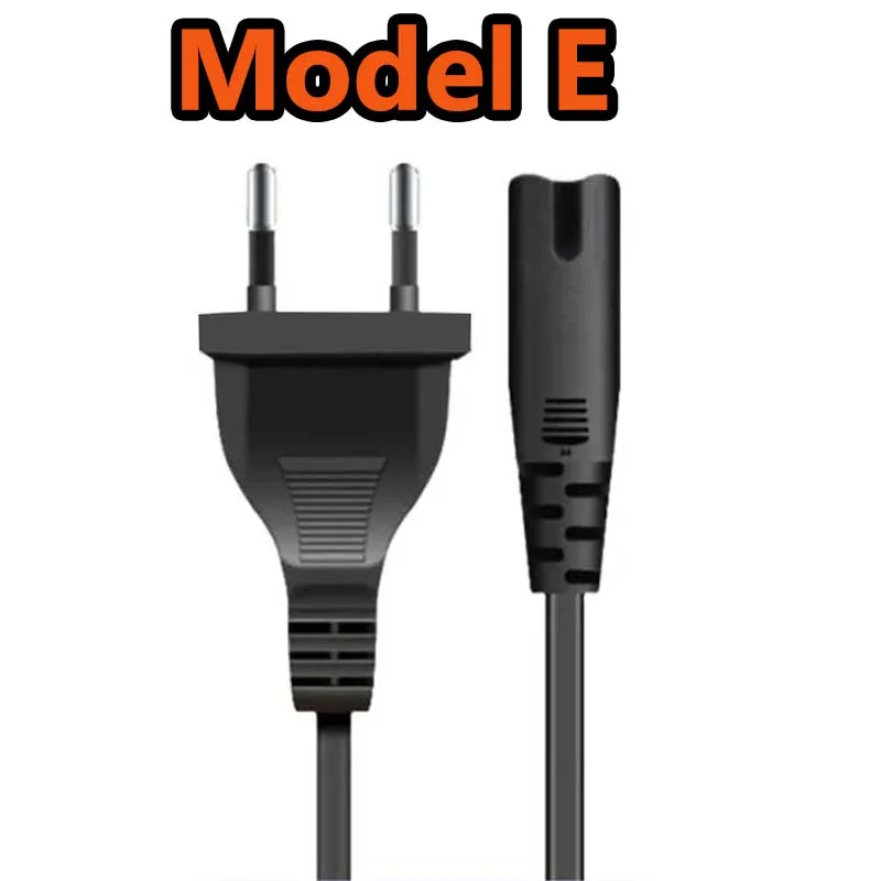 Universal Euro 2-Prong Plug to Figure 8 Power Cable with Copper Conductor