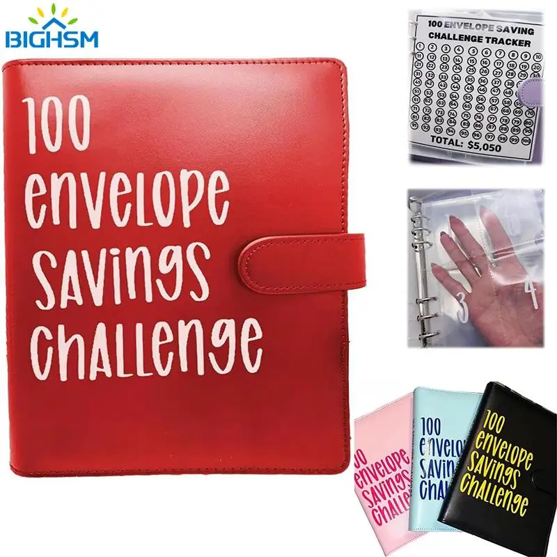 

1Pc 100 Envelope Challenge Binder Easy And Fun Way To Save $5,050 Savings Challenges Binder Budget Binder With Cash Envelopes