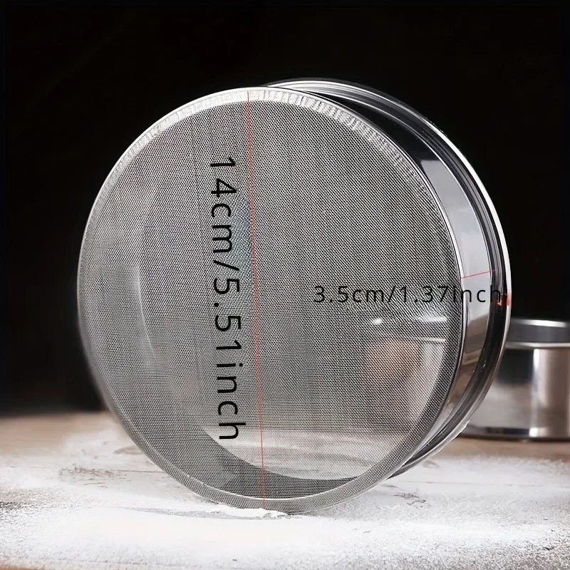 Kitchen Ultrafine Mesh Flour Sifter Professional Round Sieve Stainless Steel Sugar Sieve Cake Baking Strainer 1pc flour sifter