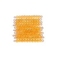 Montessori Math Counting Toys Plastic Gold Pearl Square Beads Colored Beads Wooden Tray Toy Kindergarten Preschool Educational 2