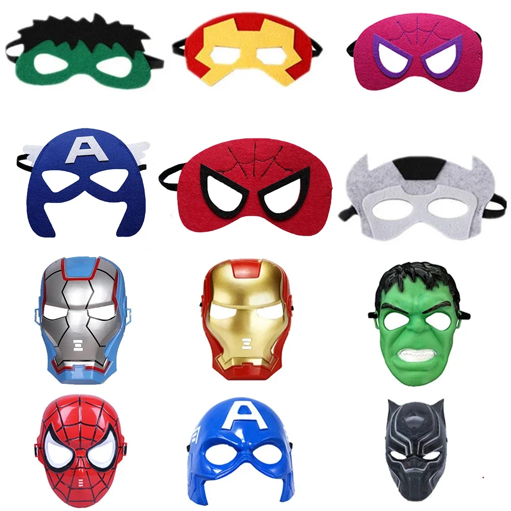 Maschere Da Supereroe Iron Man Spiderman Hulk Captain America Thor Birthday Dress Up Mask Halloween Christmas Dress Up Puntelli