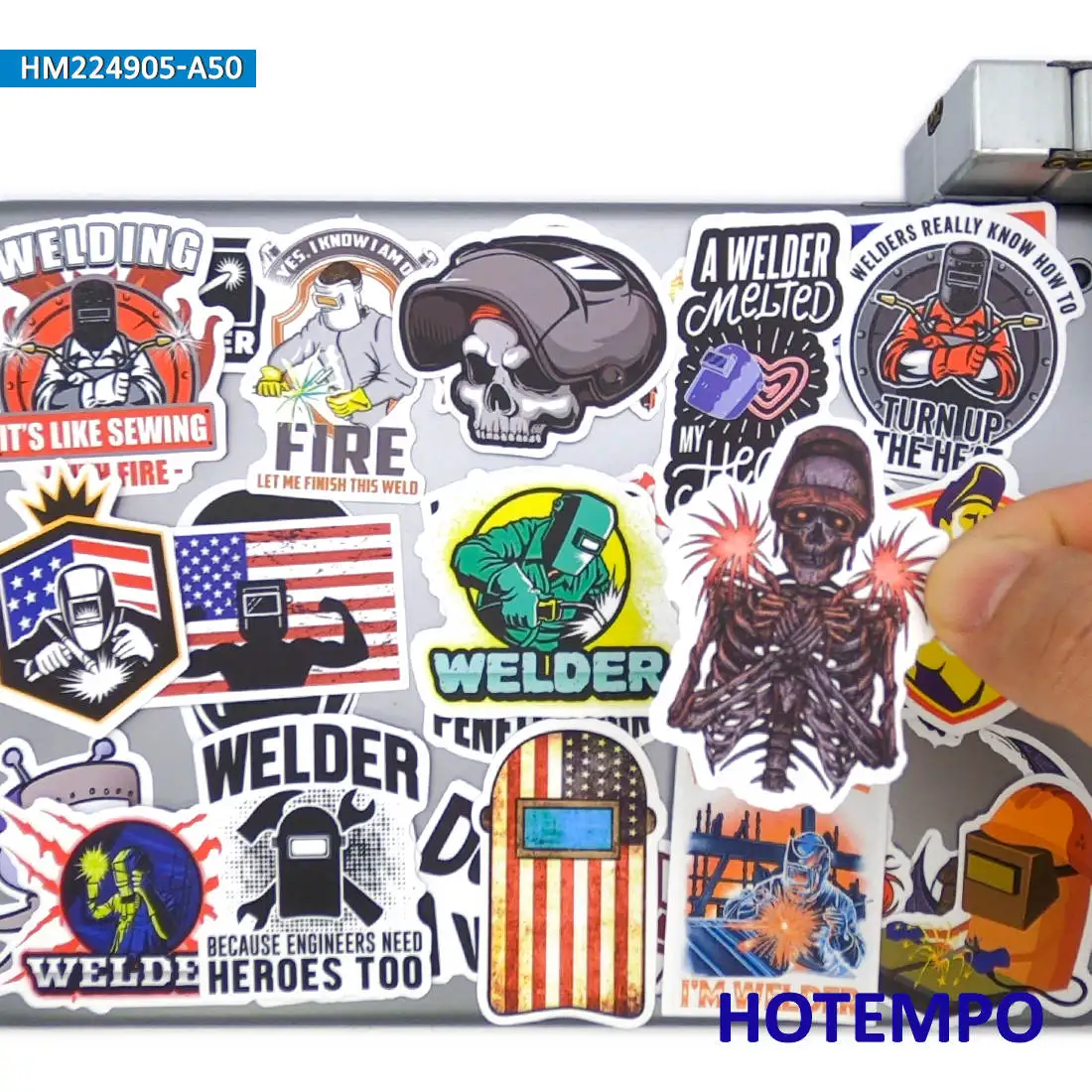 20/30/50 Stück, Schweißarbeiter-Aufkleber, Lustiges Schweißmuster, Retro Aufkleber, für Gepäck, Motorrad, Fahrrad, Auto, Telefon, Laptop, Gitarre, Helme Aufkleber – Detail 4