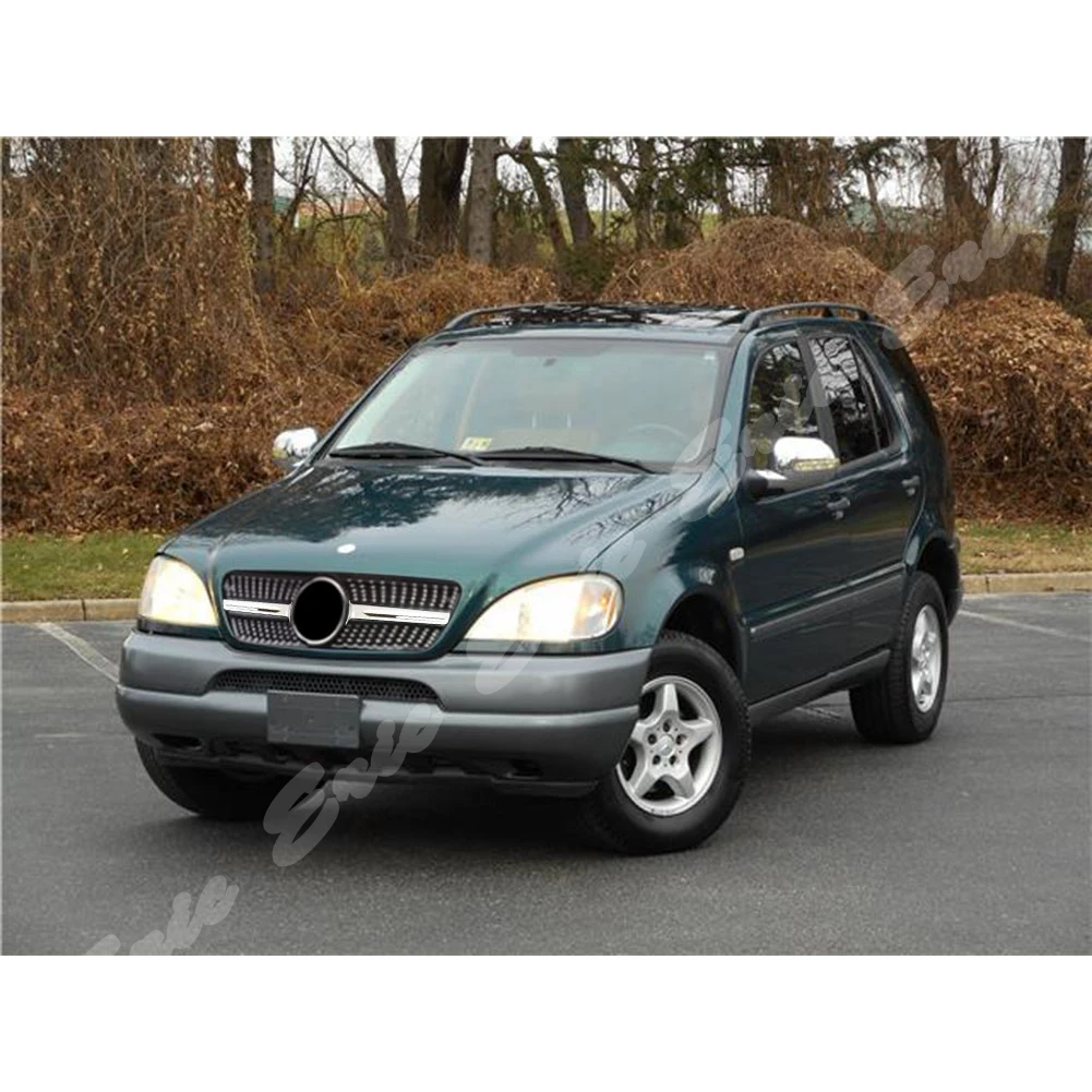 1999-2005y ベンツ ML W163 フロントグリル 純正マーク付 シルバー フロントレース改築グリルアッパーグリルメルセデスベンツW163 mlクラス1998 1999 2000 2001 2002 2003  2004ダイヤモンド - AliExpress
