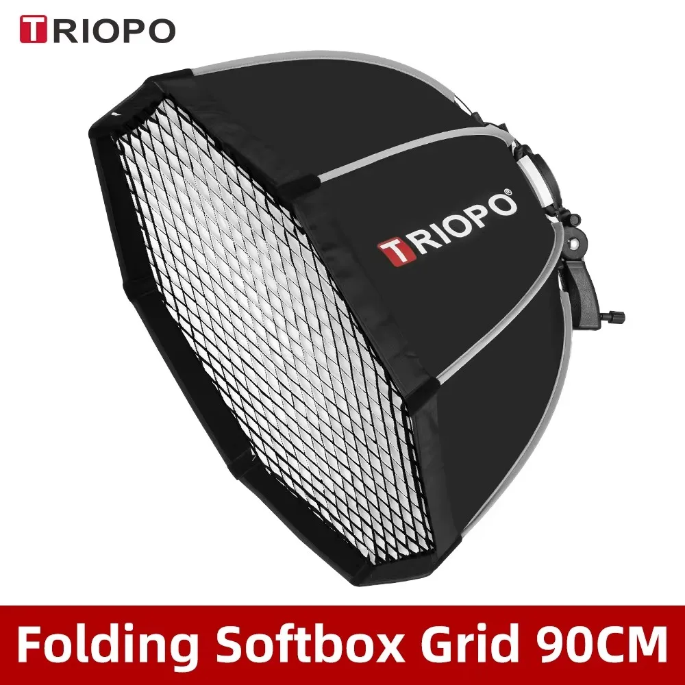 Foldable Octagon Softbox with Bracket Mount and Handle for Speedlite Flash Light