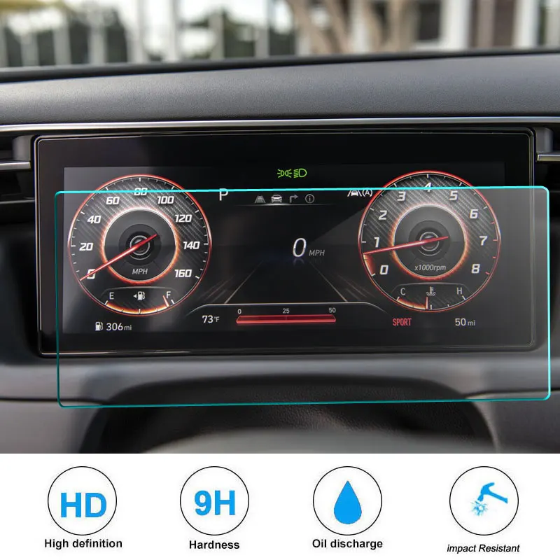 Tempered Glass Protector Film Screen Protector For Tucson NX4 2021 LCD Instrument Panel Screen Auto Interior