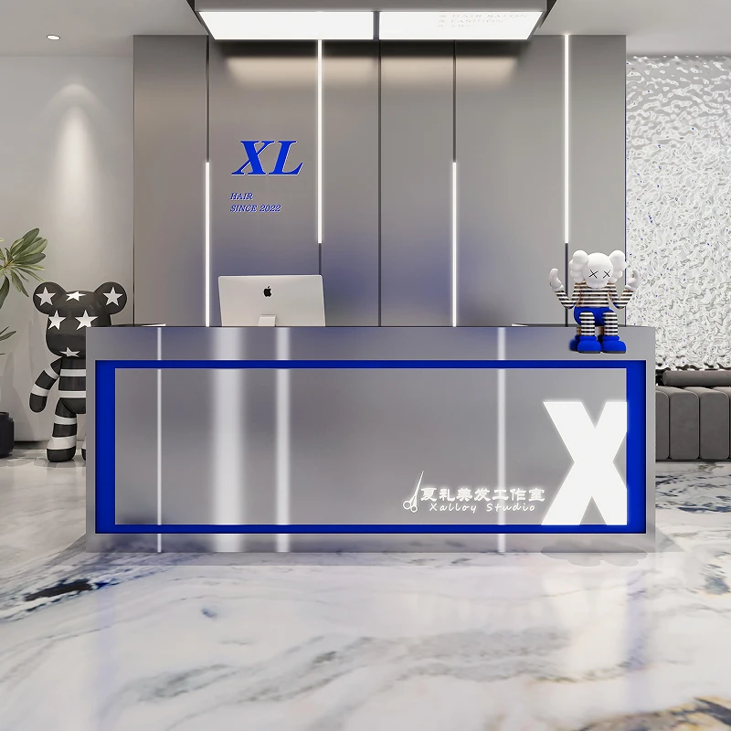 

Checkout Standing Receptionist Desk Cashier Salon Mobile Parental Shop Desk Office Modern Theke Rezeption Commercial Furniture