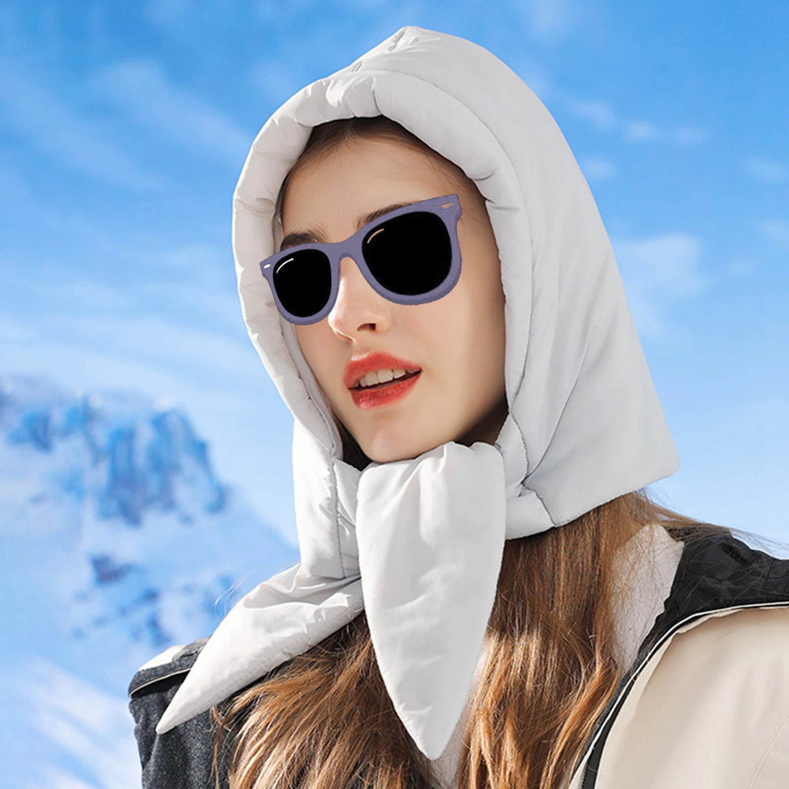 Windproof duck down peaked caps ski earflap hats warm ultralight for cycling camping men women cold weather