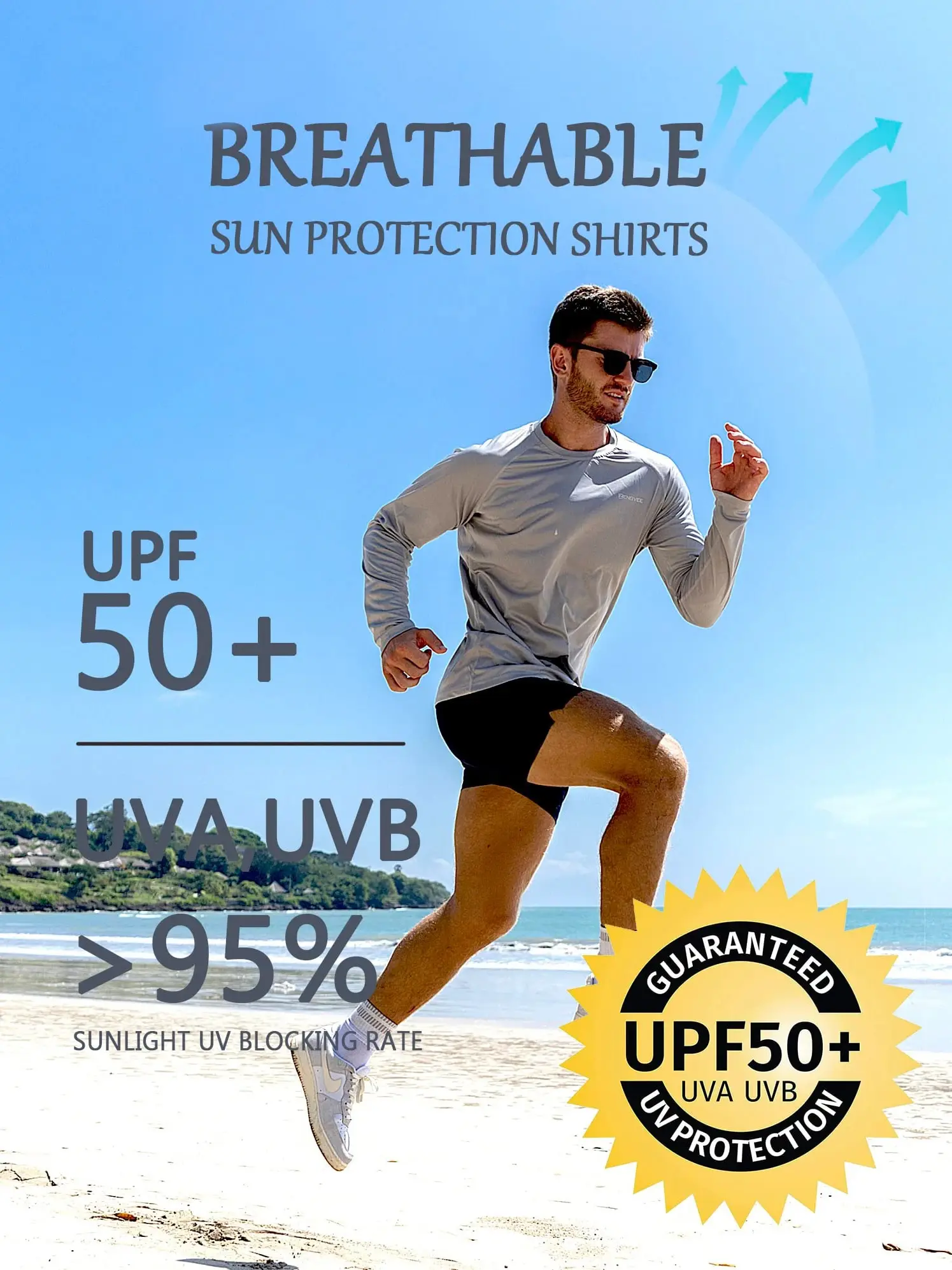 ZengVee 2 Pack Men's Long Sleeve UPF 50+ Rash Guards Diving UV Protection  Loose Fit Swimming Quick Drying Surfing T-Shirt - AliExpress