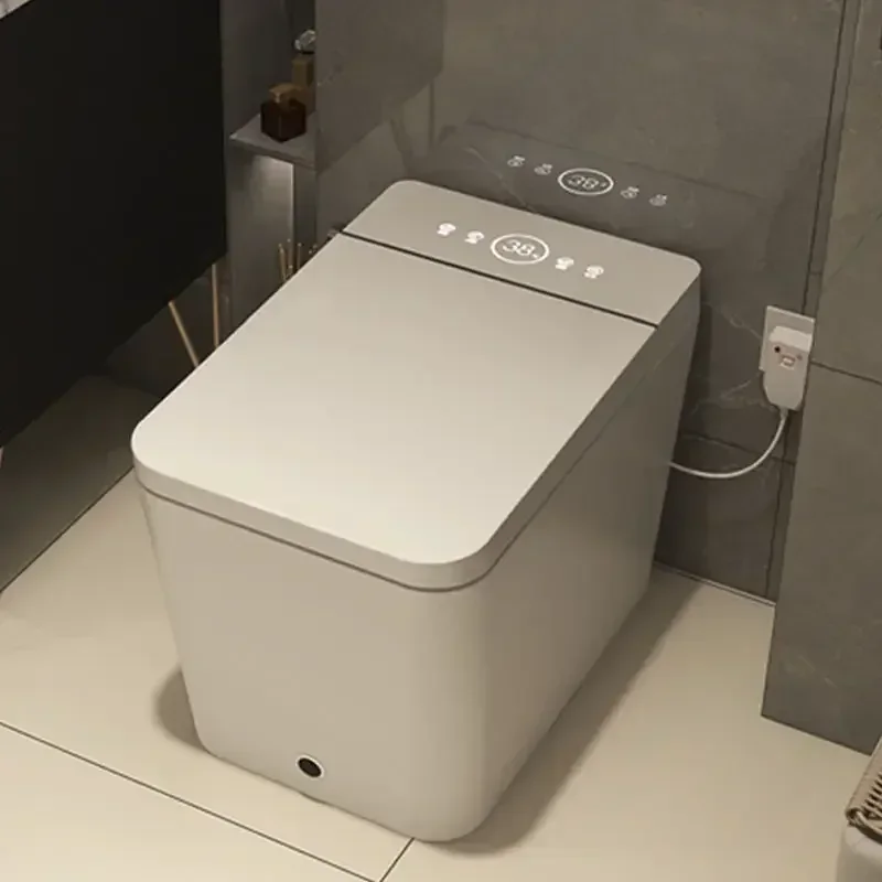Adult Ceramic Toilet White Full Automatic Smart Square Toilet Electric Washroom Inodoros Y Piezas De Inodoro House Furniture