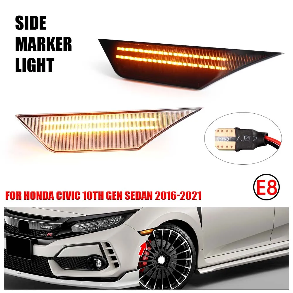 

2 шт., светодиодная лампа для Honda Civic 10 седан/купе/хэтчбек