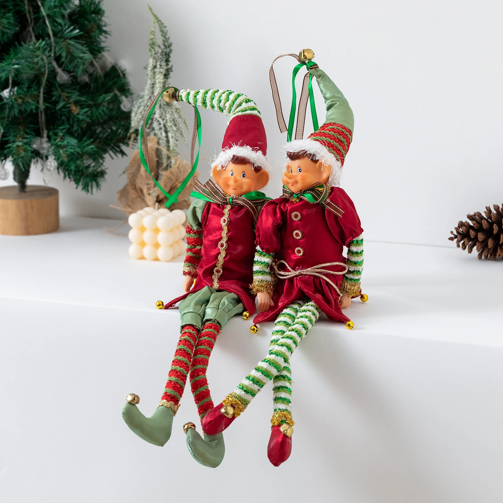 Christmas Cute Elf Doll Plush Leg Doll Christmas Tree Ornament Pendant New Year Gifts Xmas Table Home Decoration christmas decorations