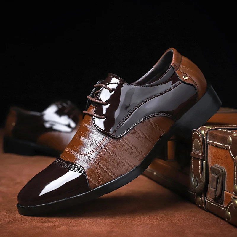 Herren Leder Bootsschuhe Für Freizeit Geschäft Und Bankett_voghion.com