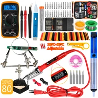 80W Soldering Iron Kit Compatible with 110V 220V XL830L Multimeter for Electronic Repairing Tools  Welding Tool Kit 1