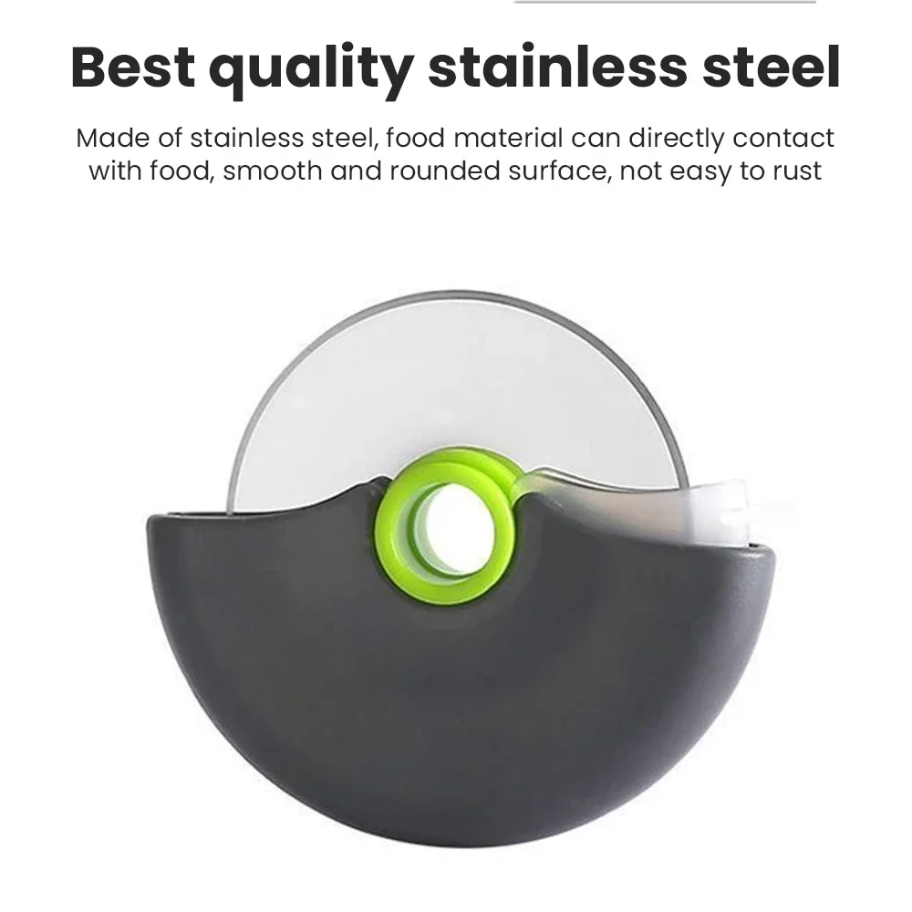 Pizza Cutter Knife Stainless Steel Pastry Cutter Detachable Drum Protective Hand Cover pizza cutter pizza knife
