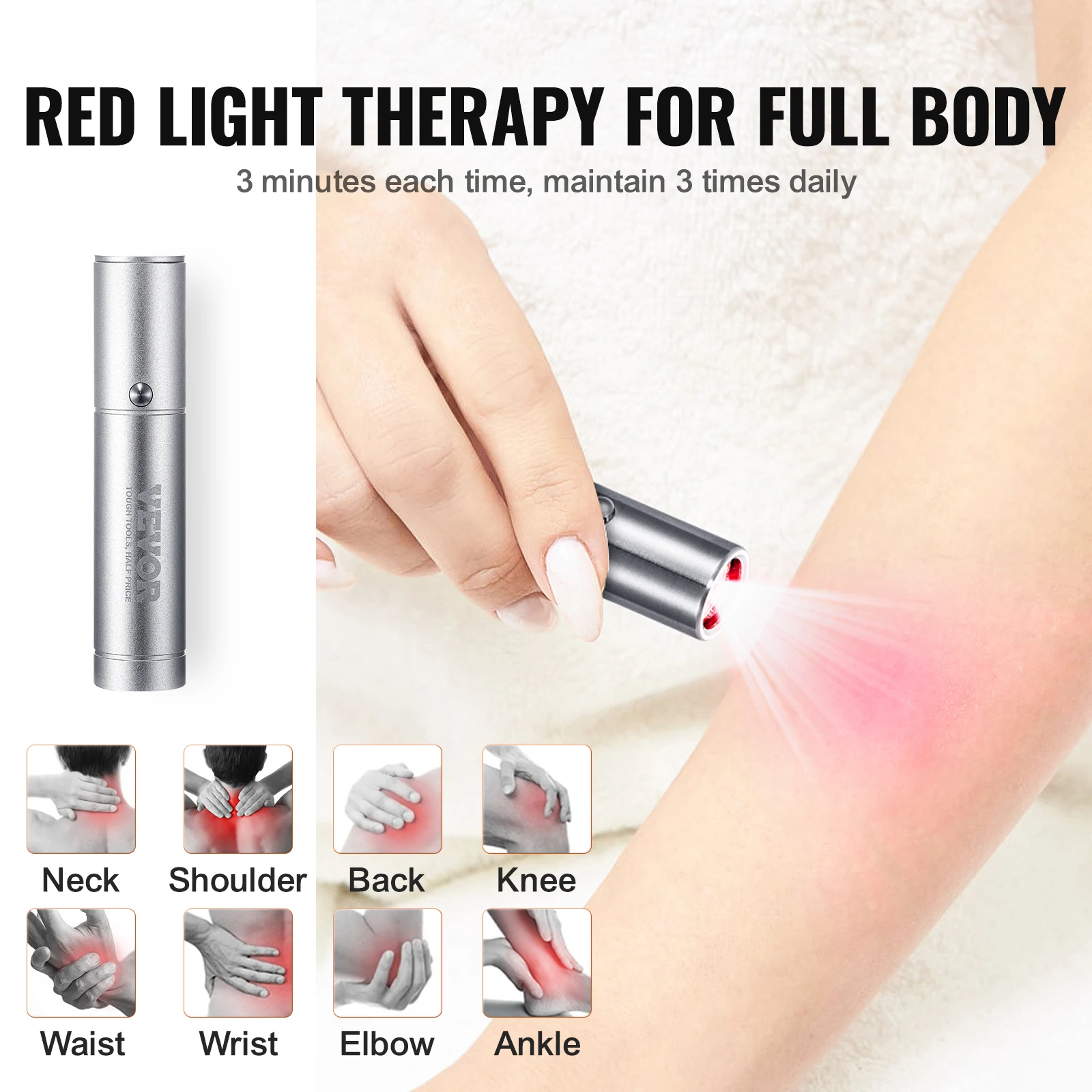 VEVOR 2 in 1 Red Light Therapy Wand
