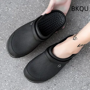 Beach Slippers for Men Round Toe Lightweight Flat Water Proof Comfortable Trendy All-match Breathable Non-slip Shoes Summer Main - Image 2