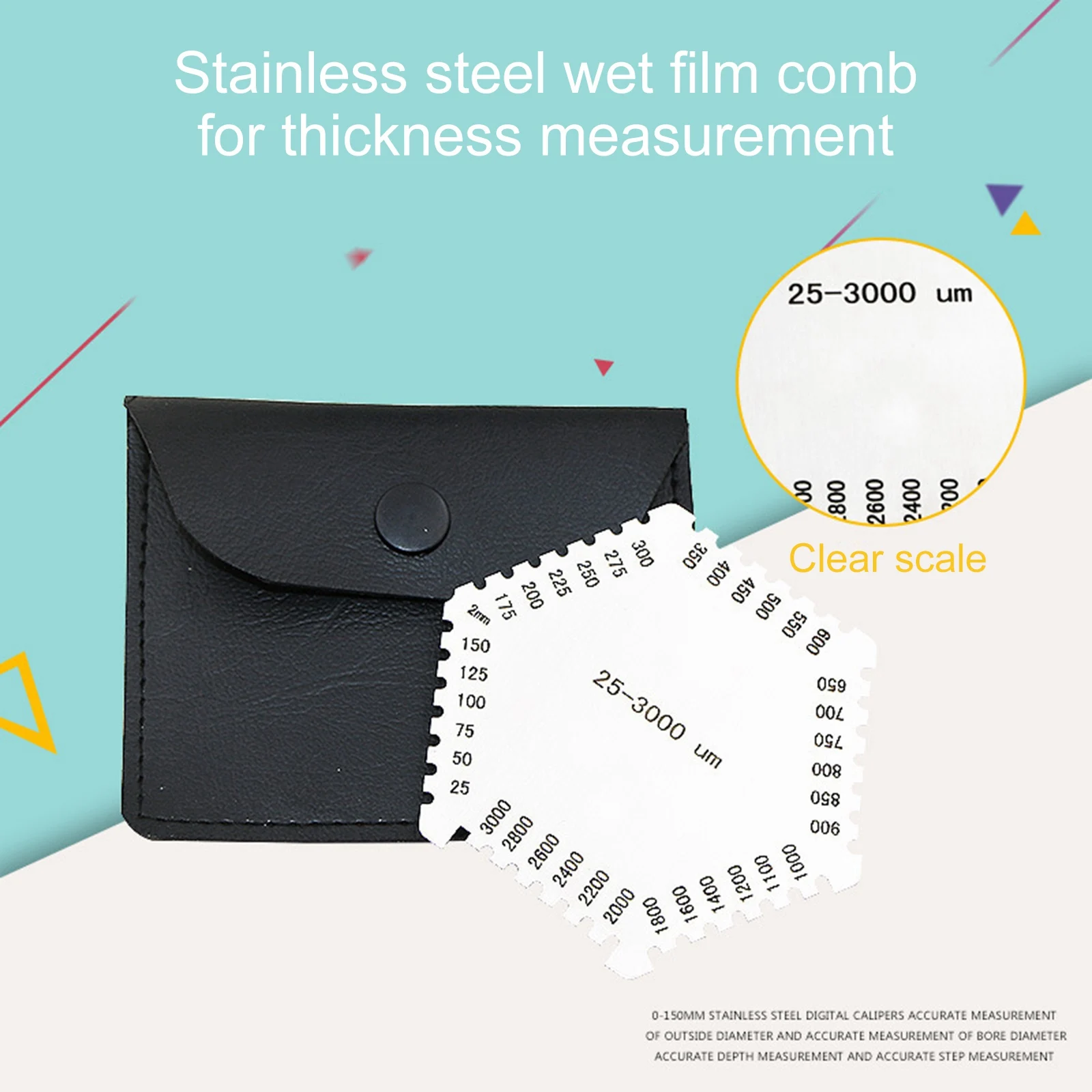 Peigne à Film Humide Hexagonal Jauge D'épaisseur De Film Humide 25-3000um