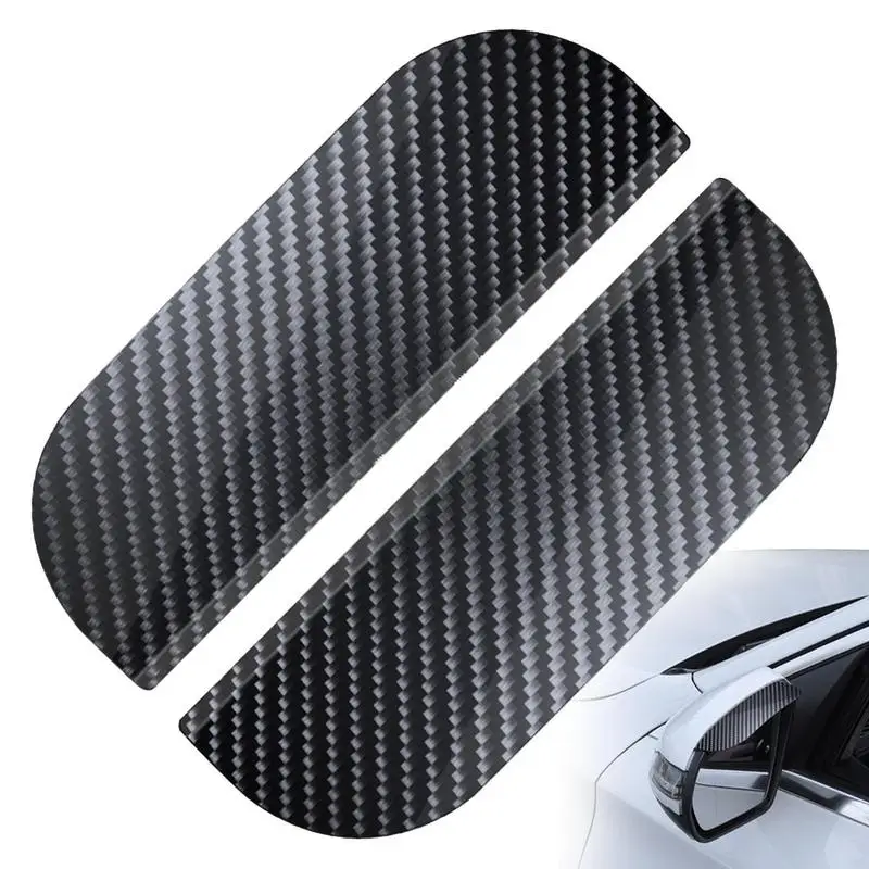 2pcs Car Rearview Mirror Rain Eyebrow Visor Carbon Fiber Car Rearview Side Snow Sun Visor Rain Cover Mirror Accessories