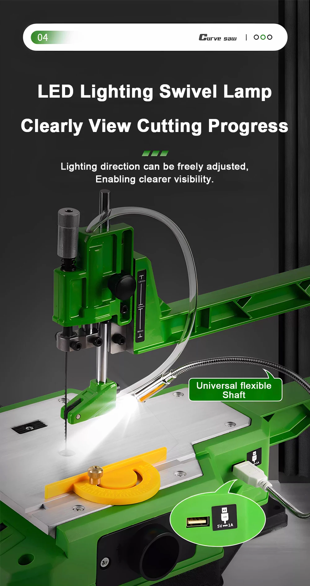 Desktop Jigsaw Small Curve Saw Electric Multi-Function Scroll Saw for Straight C