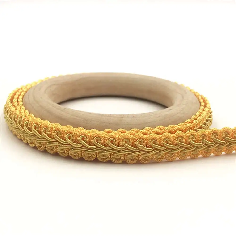 Neue 1,2 cm Spitze Trimmen Band Polyester Tausendfüßler Geflochtene Spitze Nähen Kleidung Zubehör Kurve Spitze DIY Handwerk Hochzeit Decor – Detail 4
