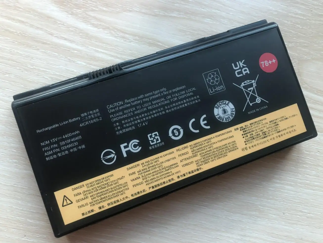 Bateria para Lenovo Thinkpad P70 P71 P72 00hw030 78 ++ 00hw030 01av451 Sb10f46468 - Imagem 4