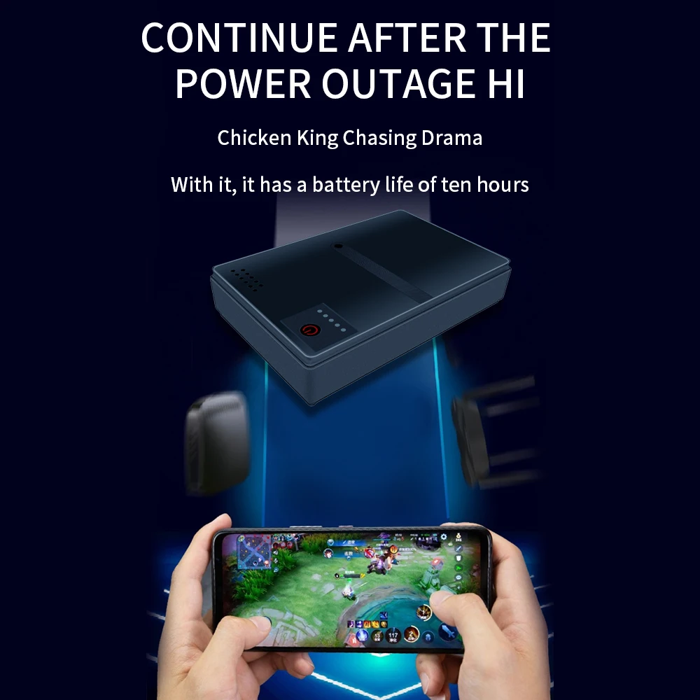 Description Picture 5 of item10400mAh Mini Portable Route UPS 220V to 5-24V Uninterruptible Power Supply For WiFi Router Large Capacity Standby Power Adapter