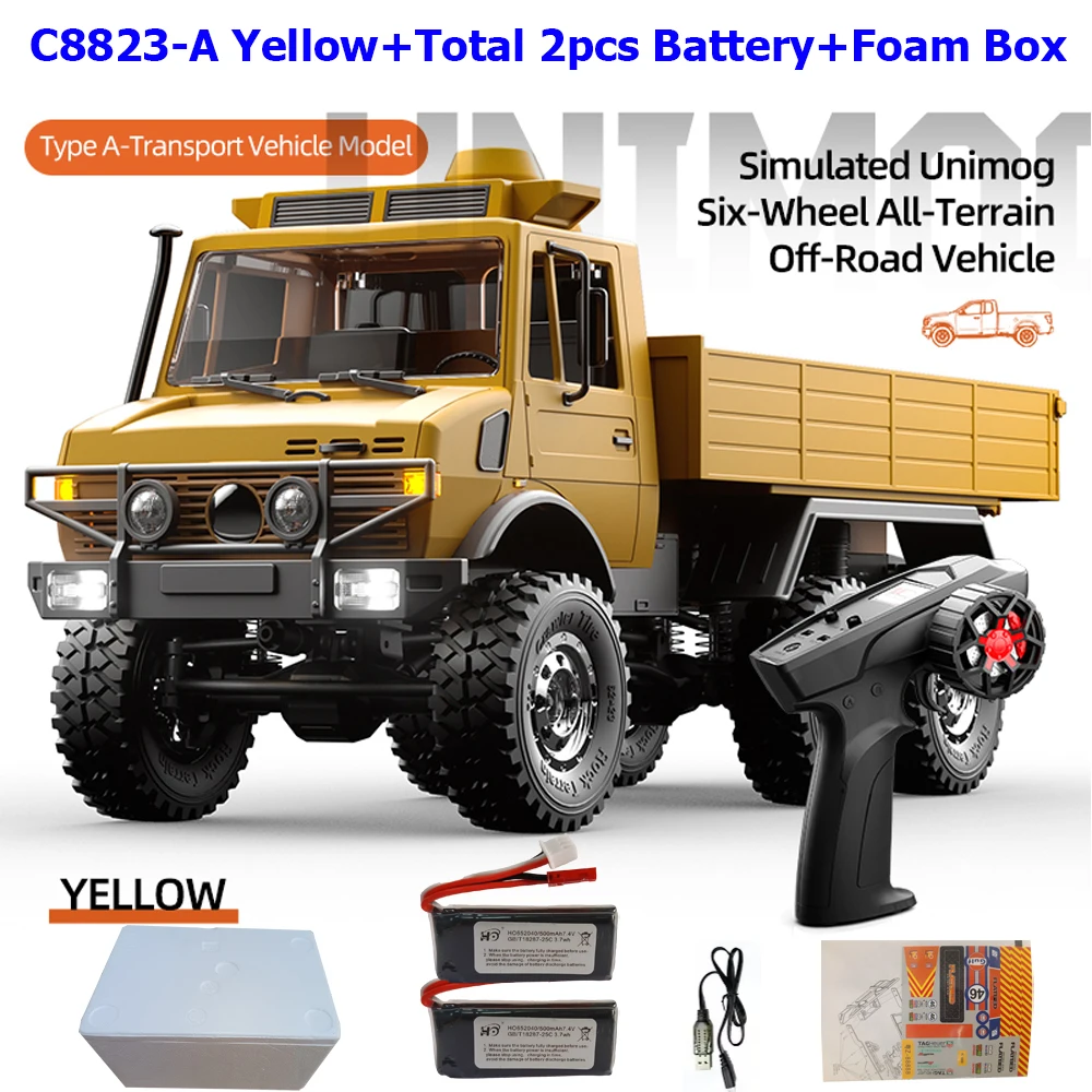 JJRC C8823 6WD RCカー 1/18 クライミング輸送救助RCトラック 2.4G