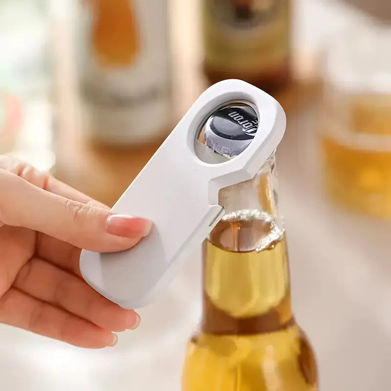 3-in-1 마그네틱 병따개 & 캔따개 - 맥주, 탄산음료 및 음료용 스테인리스 스틸 주방 도구 - 무전원, 컴팩트 & 휴대용