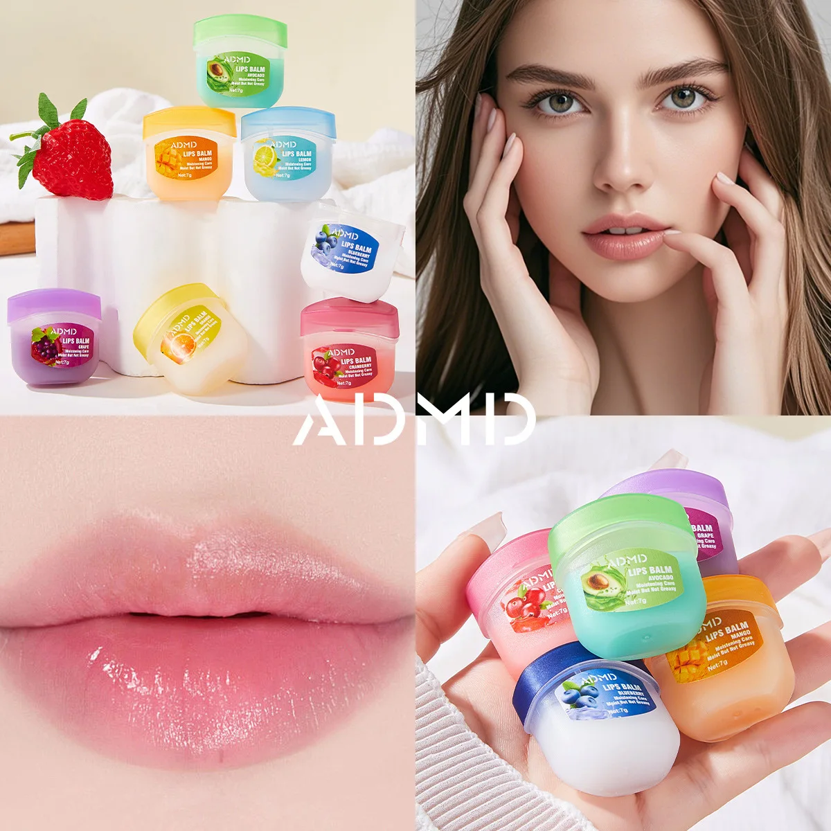 Vaseline Lip Balm Collection: Moisturizing & Nourishing Lip Care Set with Rose Lemon Essence