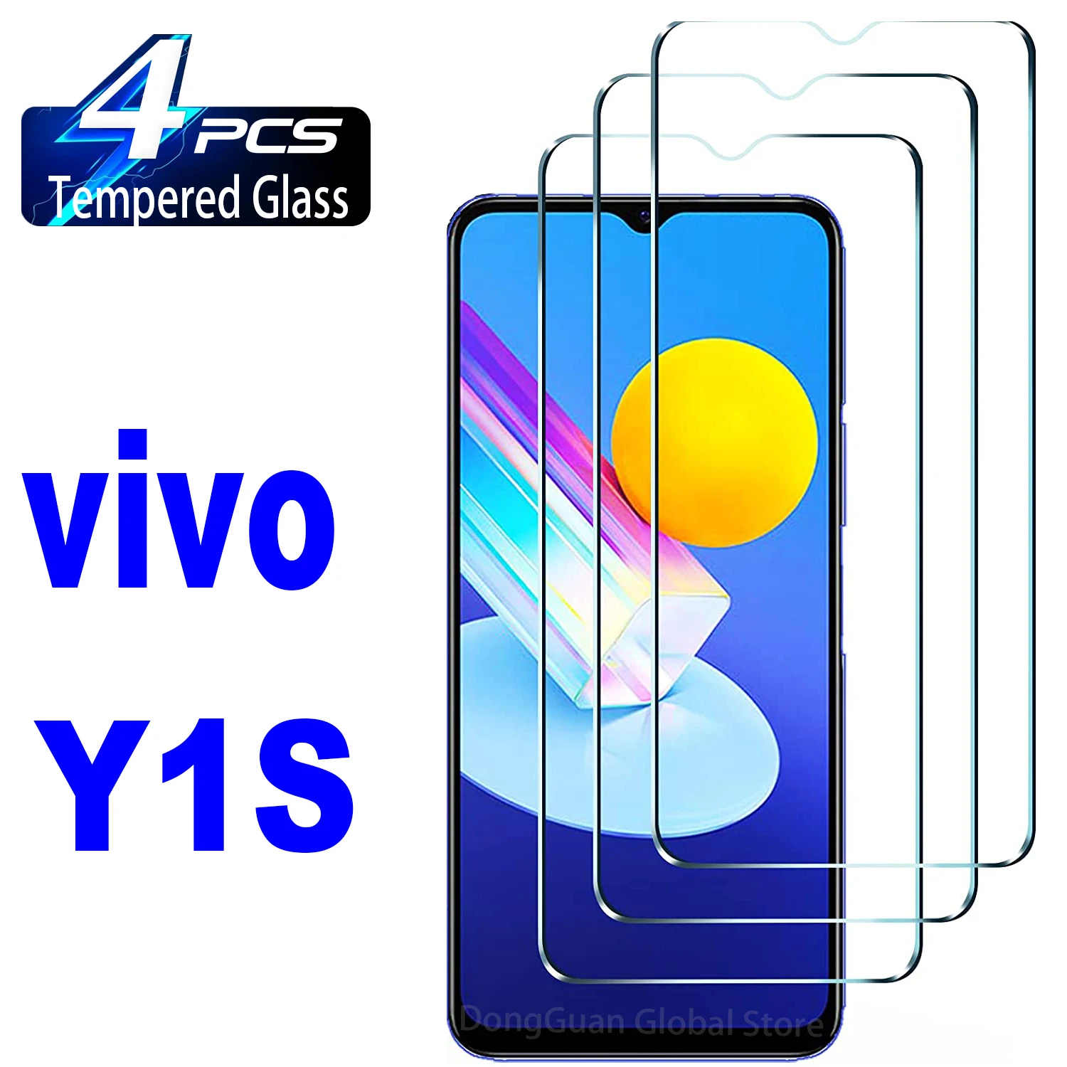 

2/4Pcs Tempered Glass For VIVO Y1S Screen Protector Glass Film