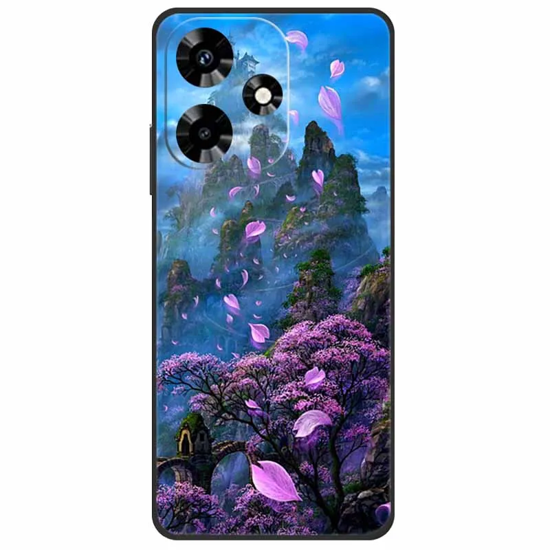 Silicone Wolf Lion TPU Soft Phone Case - Black