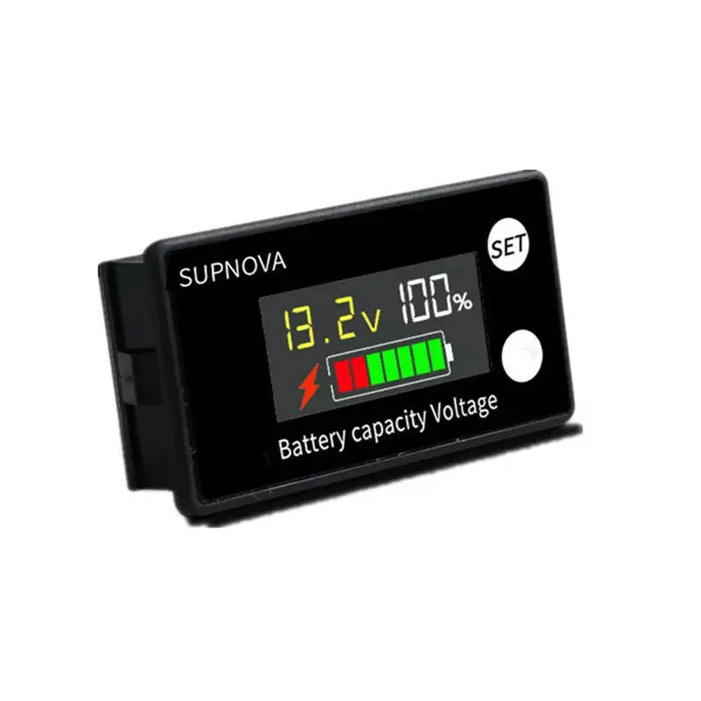 DC 8V-100V 디지털 전기 미터 LCD 자동차 배터리 충전 수준 표시기 리튬 배터리 용량 측정기 전압 측정기 테스터