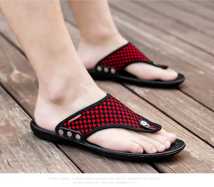 MAEDEF Slippers Summer Flip Flops for Men Beach Slippers Casual Sandals Comfortable Shoes Non-Slip Bathroom Shoes Men Slides