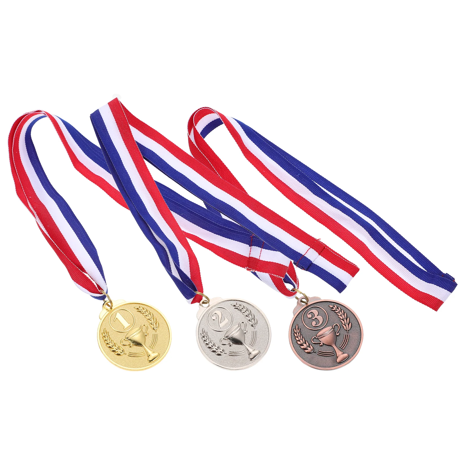 3 Pcs Metal Medals Sports Events Reward Competition Trophies Souvenirs Gold Silver Bronze Team Sports Commemorative Awards award medals