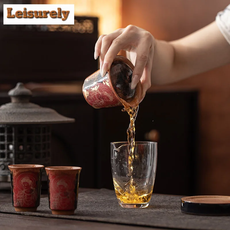 Dunhuang Dragon Girl Tea Set Complete Set Luxury Tea Ceremony Set Household Teapot and Tea Cup Set Cha Accessories Ornaments