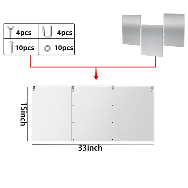 F-3C Patio Heater Reflector Shield, Heat Focusing Reflector For Round Natural Gas And Propane Patio Heaters Outdoor Easy Install 5
