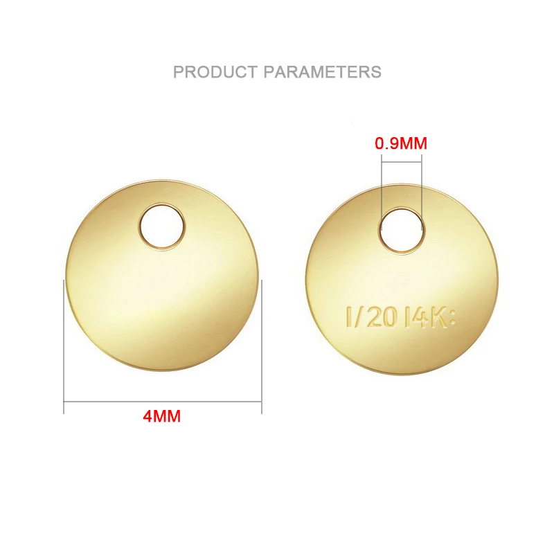 14K Gold Filled Round Quality Charm 1/20 14kt Gold Drop Pendant for Jewelry Making DIY Jewelry Accessories Jewelry Findings