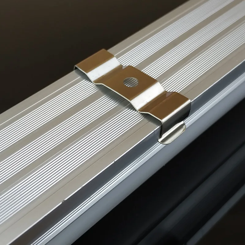 100 Clips De Fixation Pour Tubes LED - En Acier Au Manganèse, Argentés - Pour Remplacer Les Supports De Néons Fluorescents - 7
