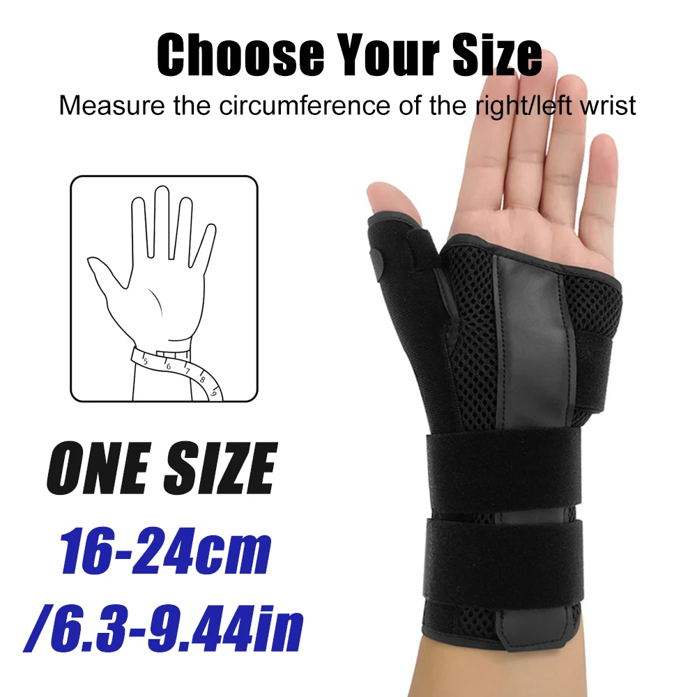 1PCS Wrist Brace with Thumb Spica Splint Wrists Support Thumb Spica Support for Arthritis Sprains Carpal Tunnel Pain Sport thumb splint sports wrist guards