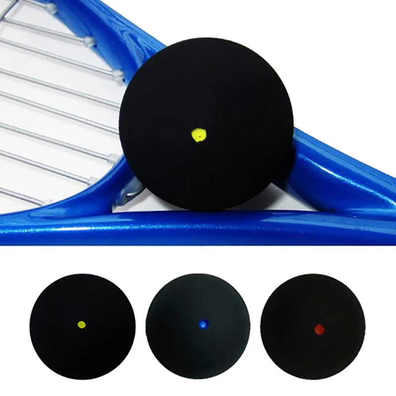 Squash Balls 1pcs Professional Rubber Squash Ball For Squash Racket Red Dot Blue Dot Ball Fast Speed for Beginner Training Accessories