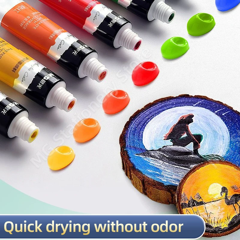 M&G Acrylic paint set Drawing Gouache Fabric Glass Oil water color Painting  for Artists Kids Students Beginners & Painters