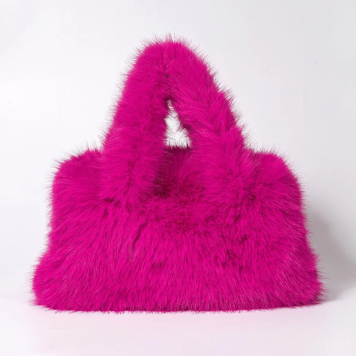 Luxury Faux Mink Fur Bags for Women Handbags Candy Color Plush Tote Fluffy Soft Shoulder Bag Large Capacity Shopper Purses New