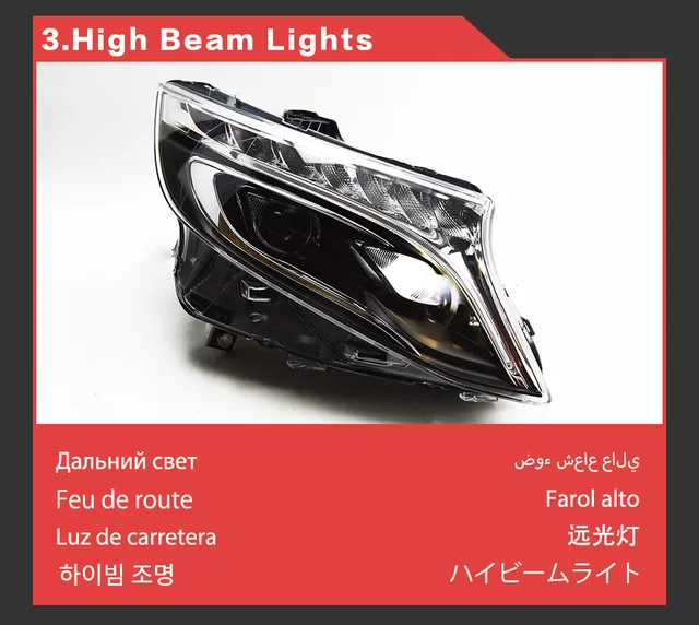 AKD Head Lamp for Benz Vito LED Headlight 2013-2019 Headlights