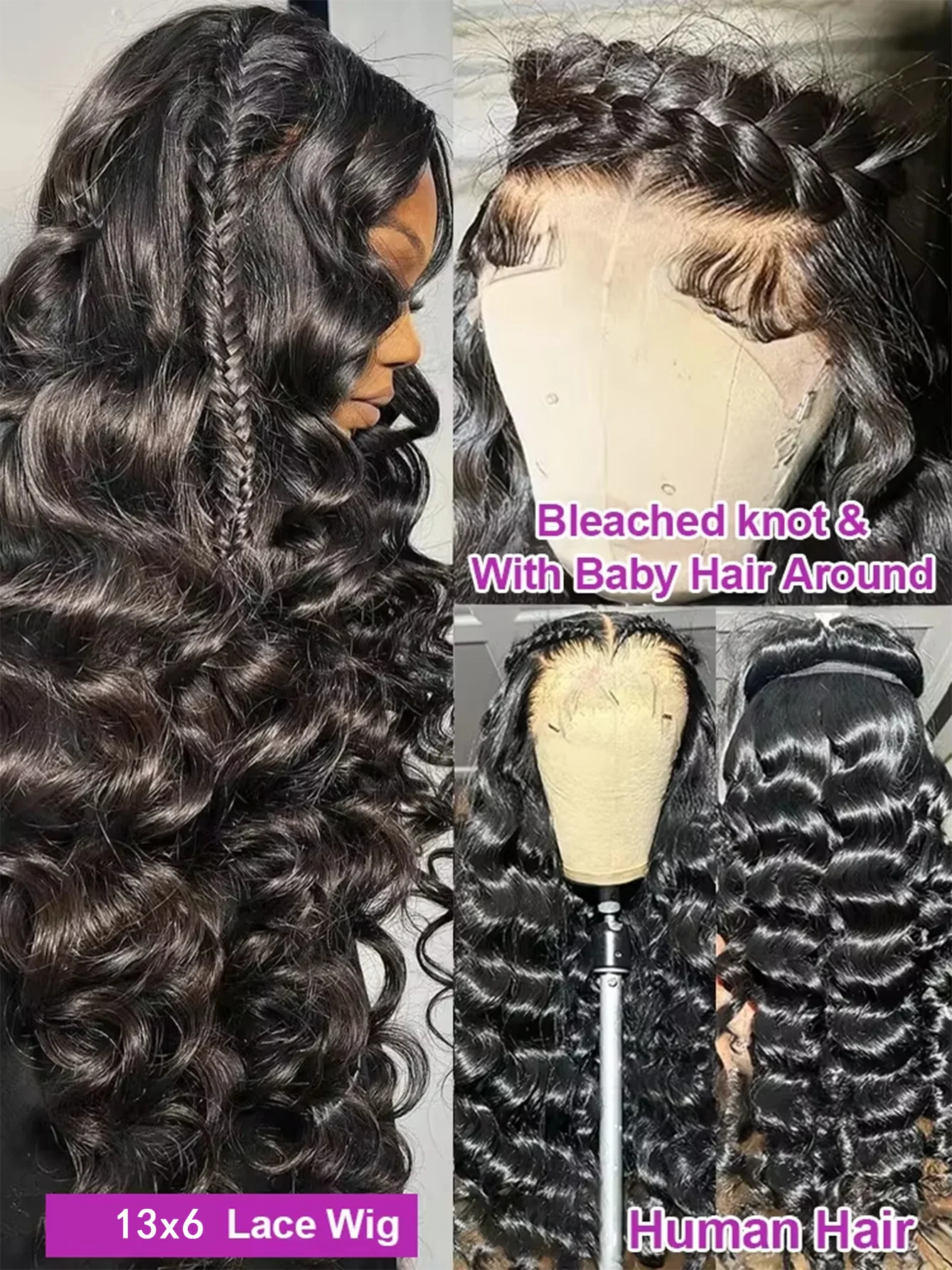 18-42 Inch Loose Wave 13x4 13x6 HD Lace Frontal Wig Human Hair Brazilian Loose Deep Waves Curly Wigs Lace Front Wigs For Women 5